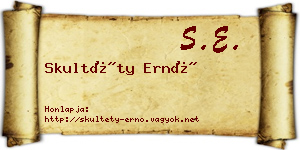 Skultéty Ernő névjegykártya